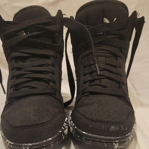 PUMA Black High-Top Sneakers with Marble-Accent Soles